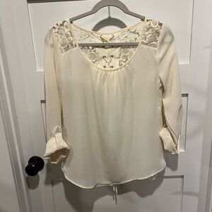 Elegant Cream Lace Women's Top